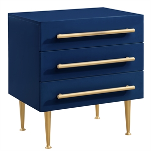 bellanova navy nightstand with gold accents