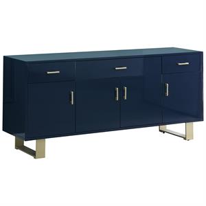 tyrion navy lacquer sideboard with gold accents