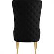 Best Master Furniture Venetian Tufted Velvet High Back Arm Chair in Black