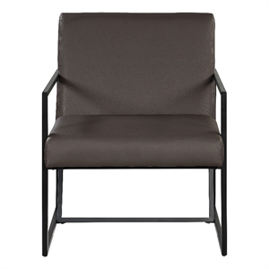 luxembourg espresso faux leather arm chair