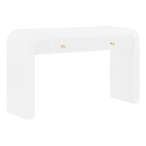 bellagio white wood sofa table