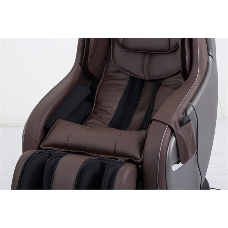 Best Master Elvis Faux Leather Massage Chair in Chocolate with Bluetooth Speaker