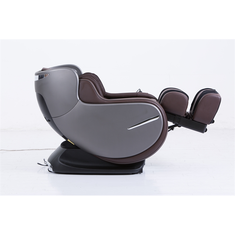 Best Master Elvis Faux Leather Massage Chair in Chocolate with Bluetooth Speaker