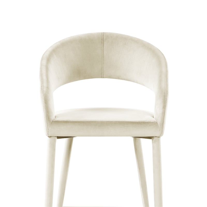 Jacques Velvet Cream Dining Chairs (Set of 2)