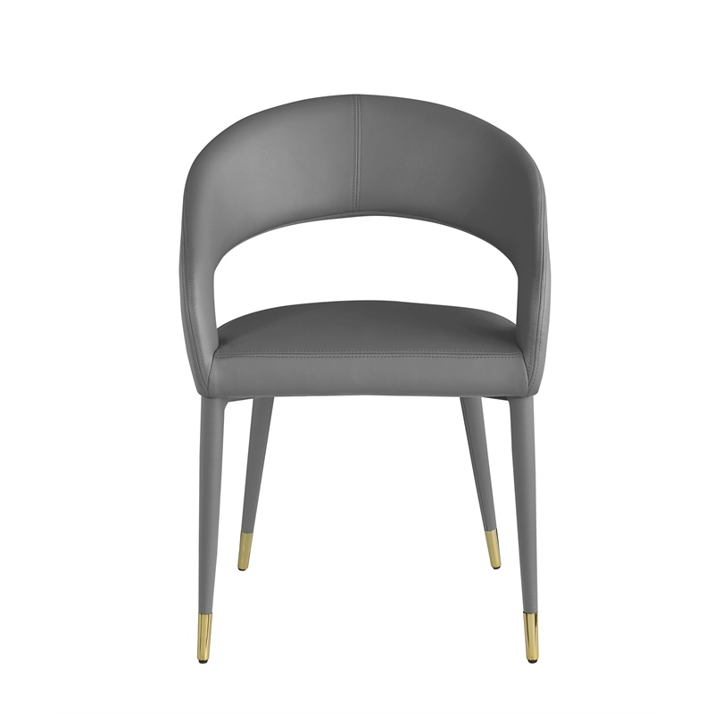 Best Master Furniture Jacques Faux Leather Dining Chairs IN Gray (Set of 2)