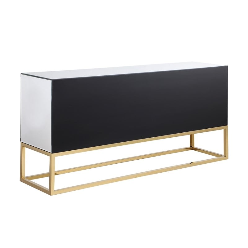 Best Master Furniture Levan Gold Mirrored Wood Buffet/Sideboard