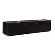 Sanford Black High Gloss Wood with Gold Accent Modern TV Stand