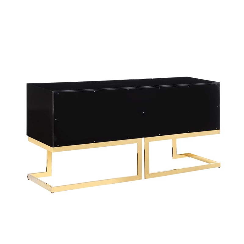 Vibrance Black Wood Modern Sideboard