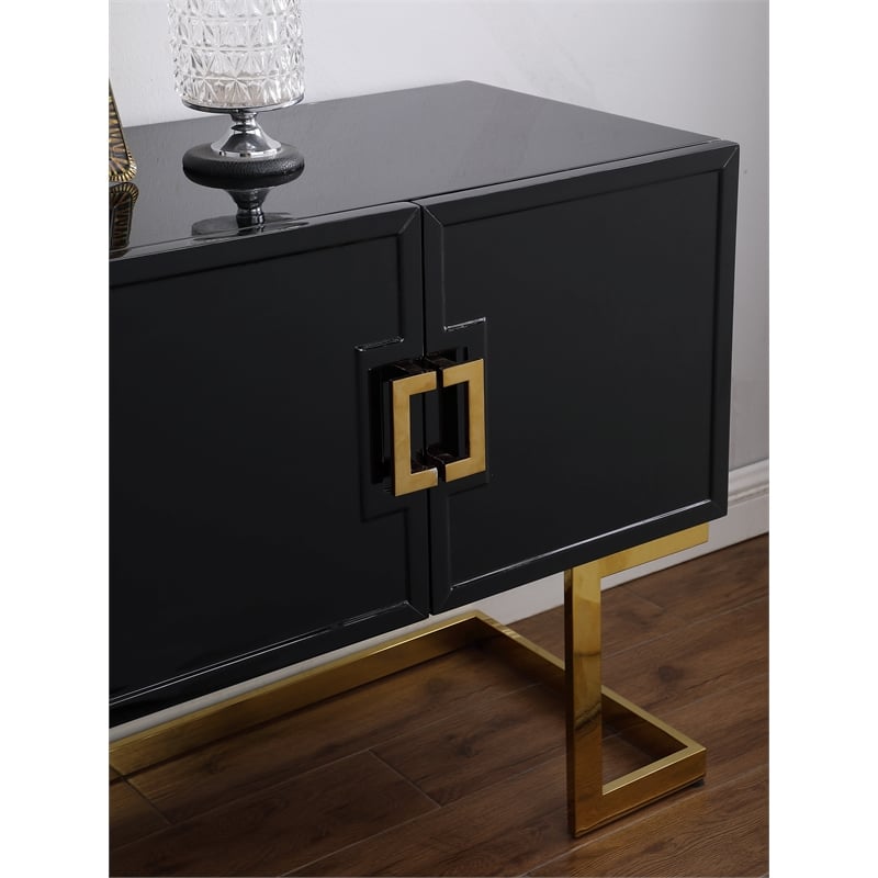 Vibrance Black Wood Modern Sideboard