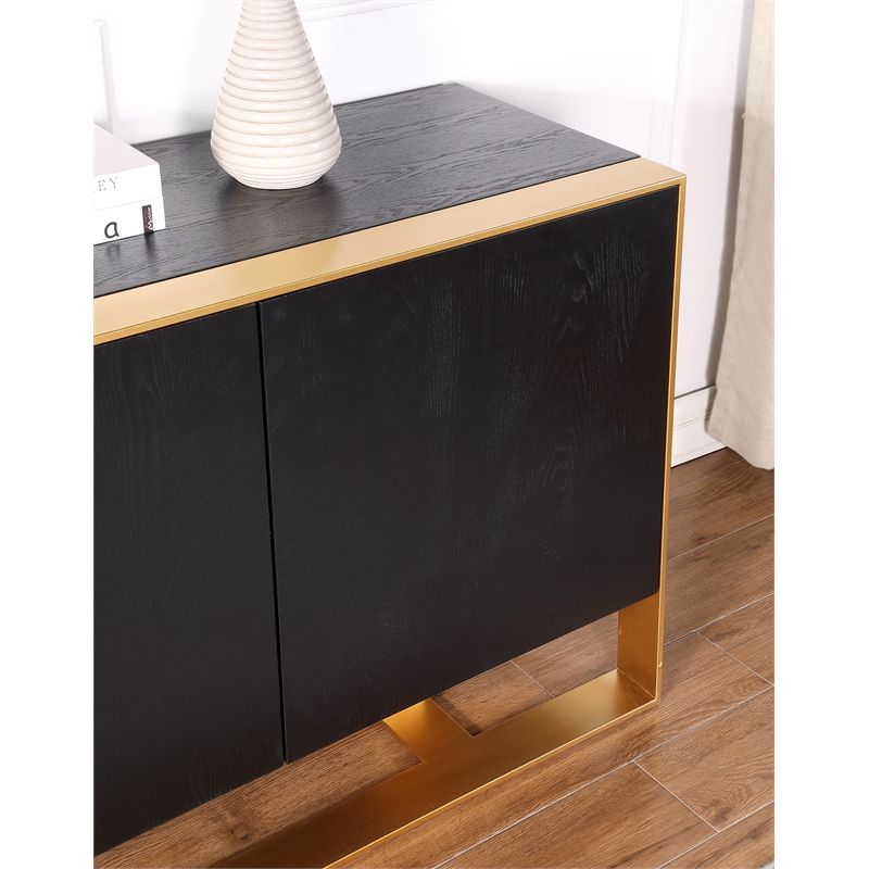 Verona Black Wood Grain Sideboard
