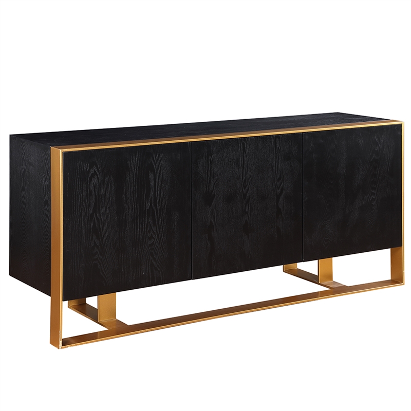 Verona Black Wood Grain Sideboard