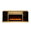 Lacy Freestanding Infrared Electric Fireplace TV Stand in Metallic Gold