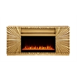 Lacy Freestanding Infrared Electric Fireplace TV Stand in Metallic Gold