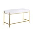 Messina Rectangle White 3-Drawer Computer Desk
