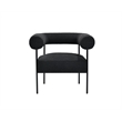 Palma Black Boucle Metal Arm Chair