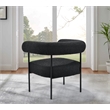 Palma Black Boucle Metal Arm Chair