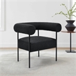 Palma Black Boucle Metal Arm Chair