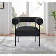 Palma Black Boucle Metal Arm Chair