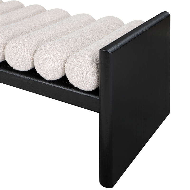 Magnus Black Wood Bedroom Big Bench