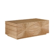 Lacy Gold Rectangle Wood Coffee Table