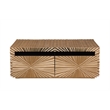 Lacy Gold Rectangle Wood Coffee Table