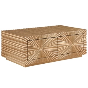 Lacy Gold Rectangle Wood Coffee Table