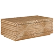 Lacy Gold Rectangle Wood Coffee Table