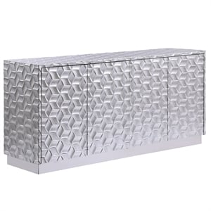 Genova Metallic Silver Wood Sideboard