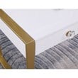 Messina Rectangle White Wood 2 Drawer Computer Desk