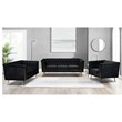 Windsor Flared Arm Velvet Sofa in Black