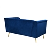 Windsor Flared Arm Velvet Loveseat in Blue