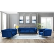 Windsor Flared Arm Velvet Loveseat in Blue