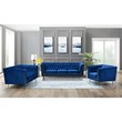 Windsor Flared Arm Velvet Sofa in Blue