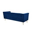 Windsor Flared Arm Velvet Sofa in Blue