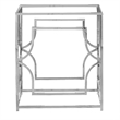 Shane Silver Stainless Steel Square Dining Table Base