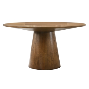 Terra Walnut Wood Pedestal Dining Table