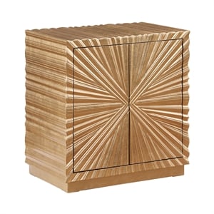 Best Master Furniture Lacy Gold Rectangle Wood Side Table