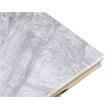 Crownie Gold Faux Marble Pedestal Rectangle Dining Table (Seats 6)