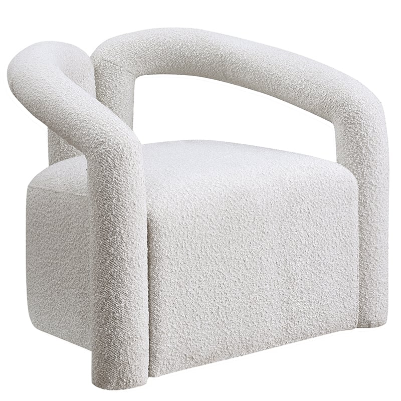Amari Cream Boucle Fabric Arm Chair