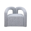 Amari Gray Boucle Fabric Arm Chair