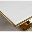 Best Master Furniture Terracotta Gold Square Faux Marble End Table