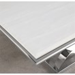 Terracotta Silver Square Faux Marble End Table
