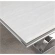 Terracotta Silver Rectangle Faux Marble Console Table