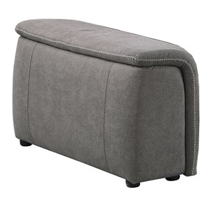 Best Master Maxine Linen Fabric Upholstered Arm Only in Gray