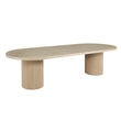 Best Master Furniture Dobby Extendable Oval Wooden Dining Table in Light Oak