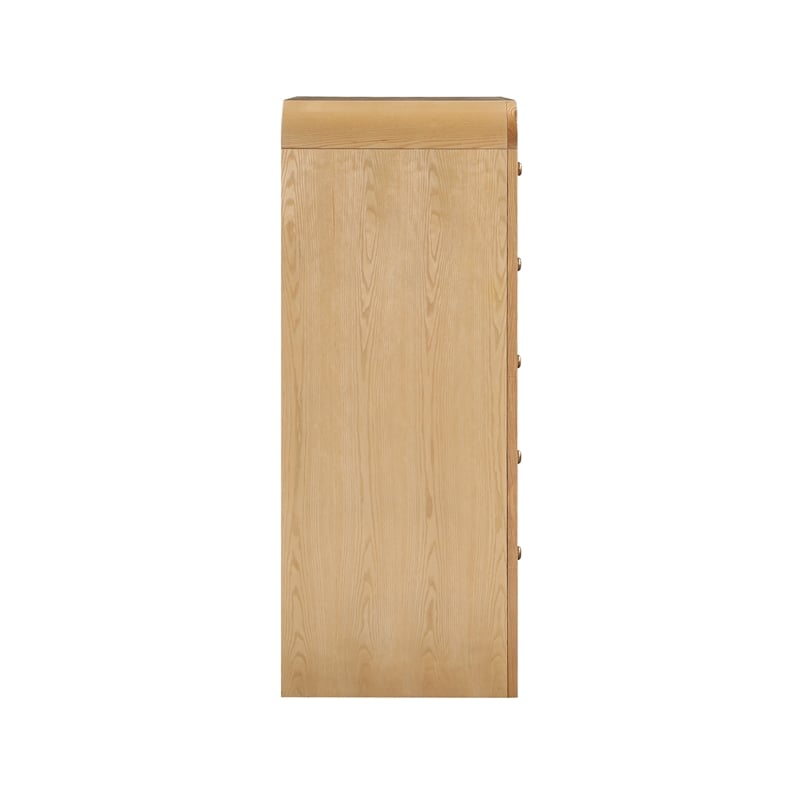 Belmont 5-Drawer Rattan Wood Chest