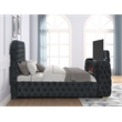 Best Master Furniture Brielle Velvet Bed Frame (Queen/Black)