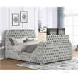 Best Master Furniture Brielle Velvet Bed Frame (California King/Gray)