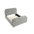 Best Master Furniture Brielle Velvet Bed Frame (California King/Gray)