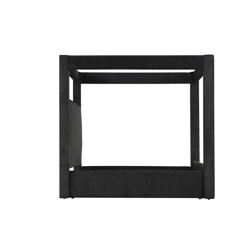 Best Master Furniture Borealis Starry Fabric Bed Frame (California King/ Black)